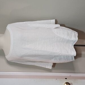 Eileen Fisher irish linen oversized boxy top